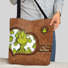 Load image into Gallery viewer, Personalized Grinch Tote Bag Custom Name Perfect Gift for Mom
