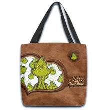 Load image into Gallery viewer, Personalized Grinch Tote Bag Custom Name Perfect Gift for Mom
