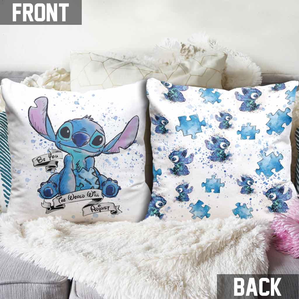 Personalized Autism Awareness Throw Pillow Custom Name Gift