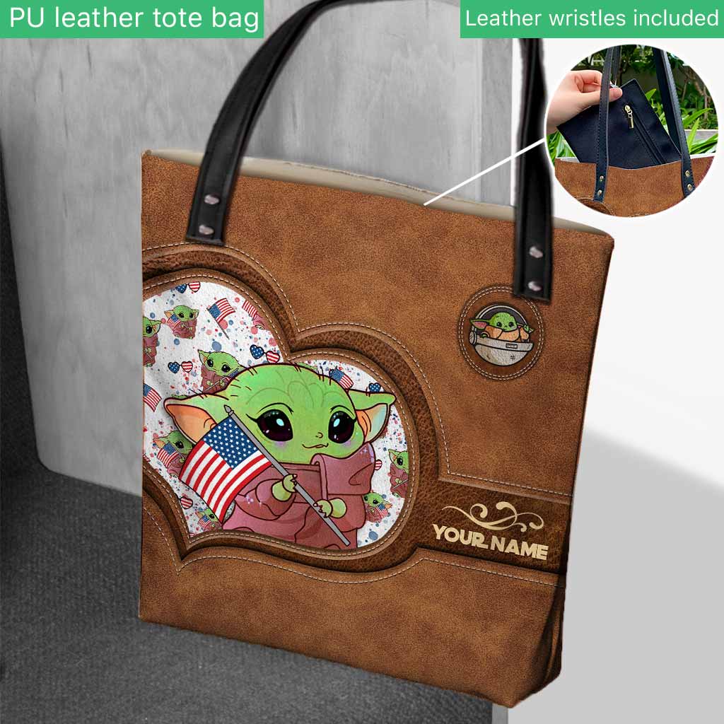 Personalized Independence Day Tote Bag Custom Name Gift