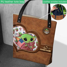 Load image into Gallery viewer, Personalized Independence Day Tote Bag Custom Name Gift
