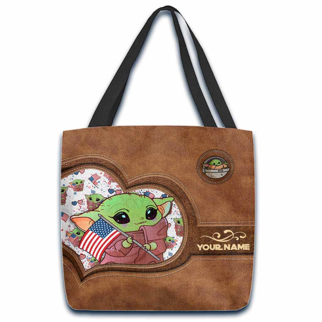 Personalized Independence Day Tote Bag Custom Name Gift
