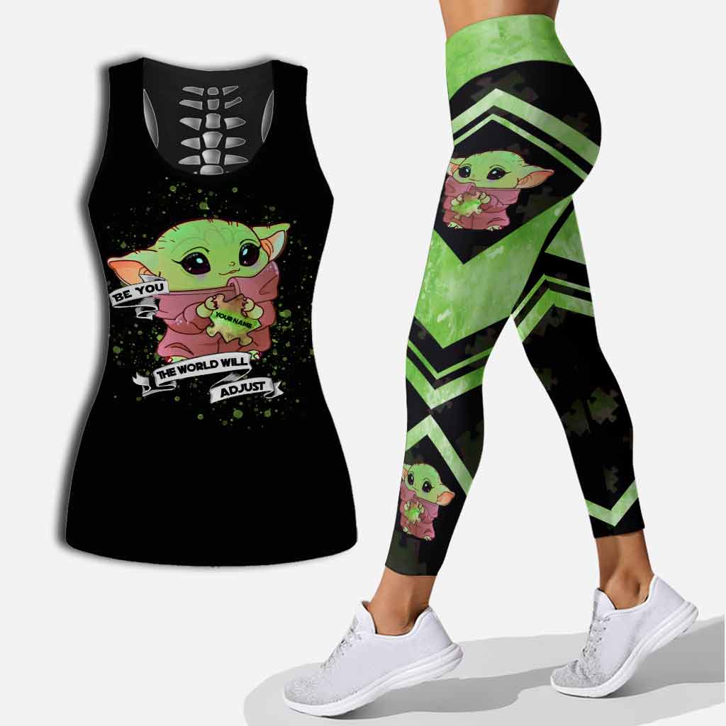 Personalized Autism Awareness Hollow Tank & Leggings Set Gift