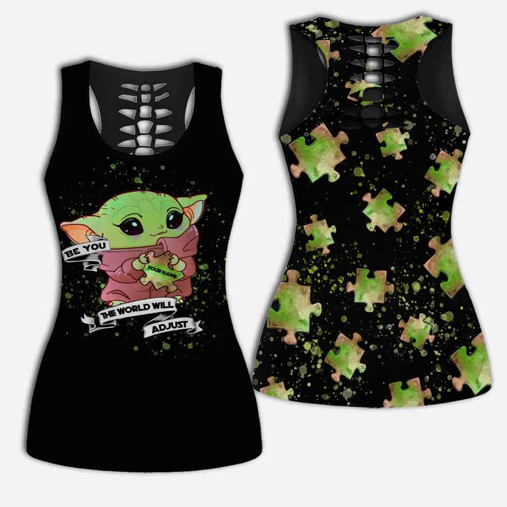 Personalized Autism Awareness Hollow Tank & Leggings Set Gift