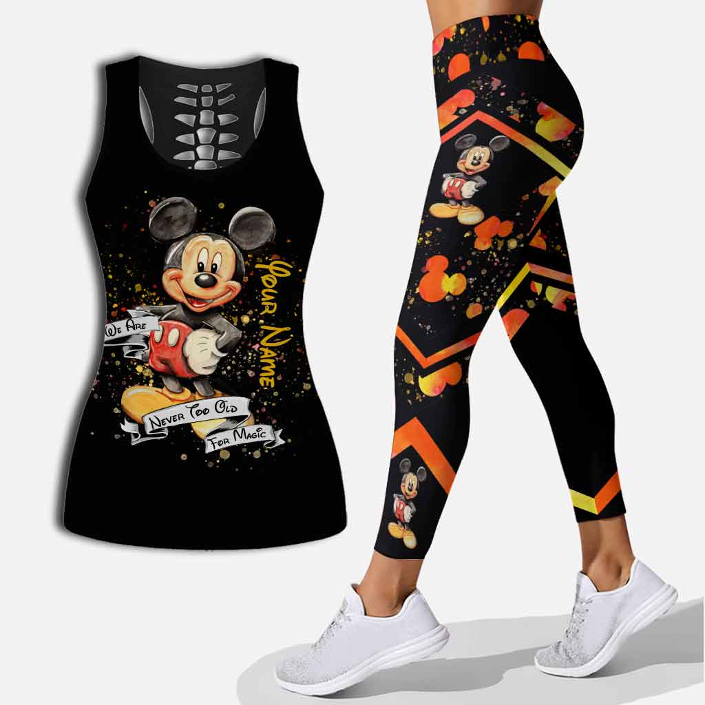 Personalized Magic Mouse Ears Hollow Tank Top & Leggings Gift for Mom