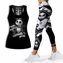 Load image into Gallery viewer, Personalized Hollow Tank Top &amp; Leggings Set for Halloween, Custom Name Gift
