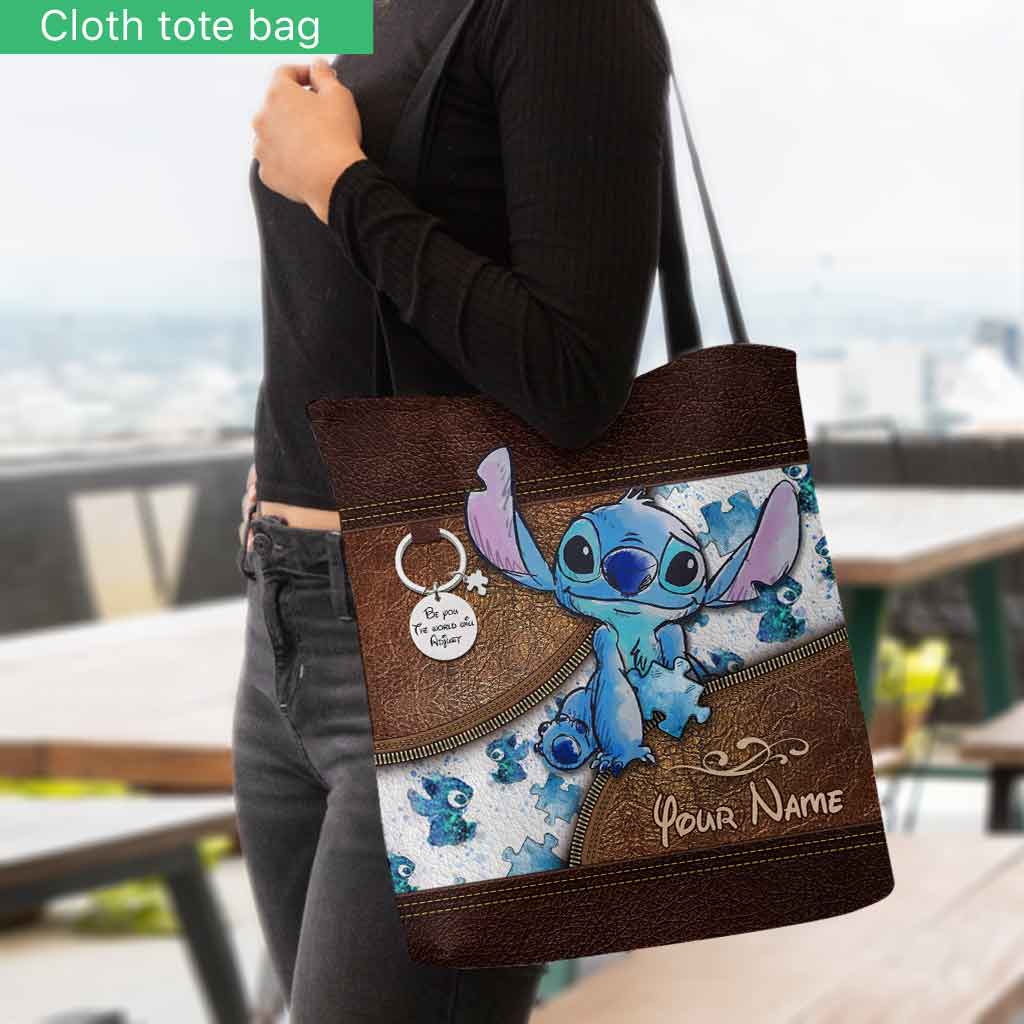 Personalized Autism Awareness Tote Bag Custom Name Gift