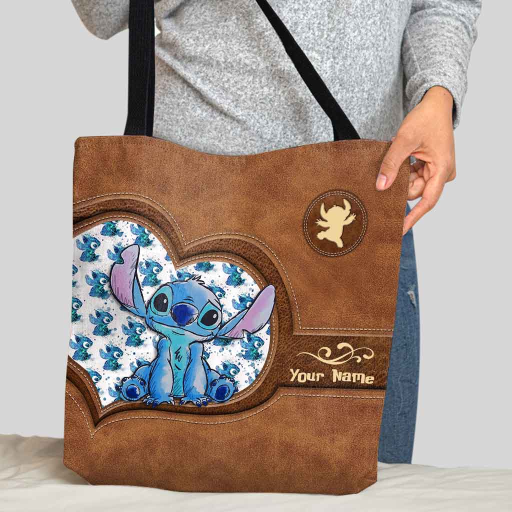 Personalized Tote Bag with Stitch Design Custom Name Gift for Mom