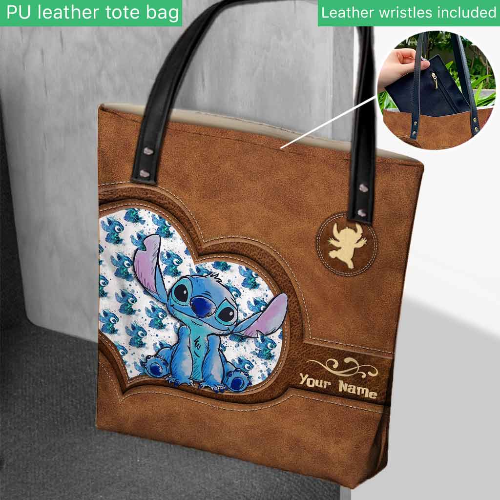 Personalized Tote Bag with Stitch Design Custom Name Gift for Mom