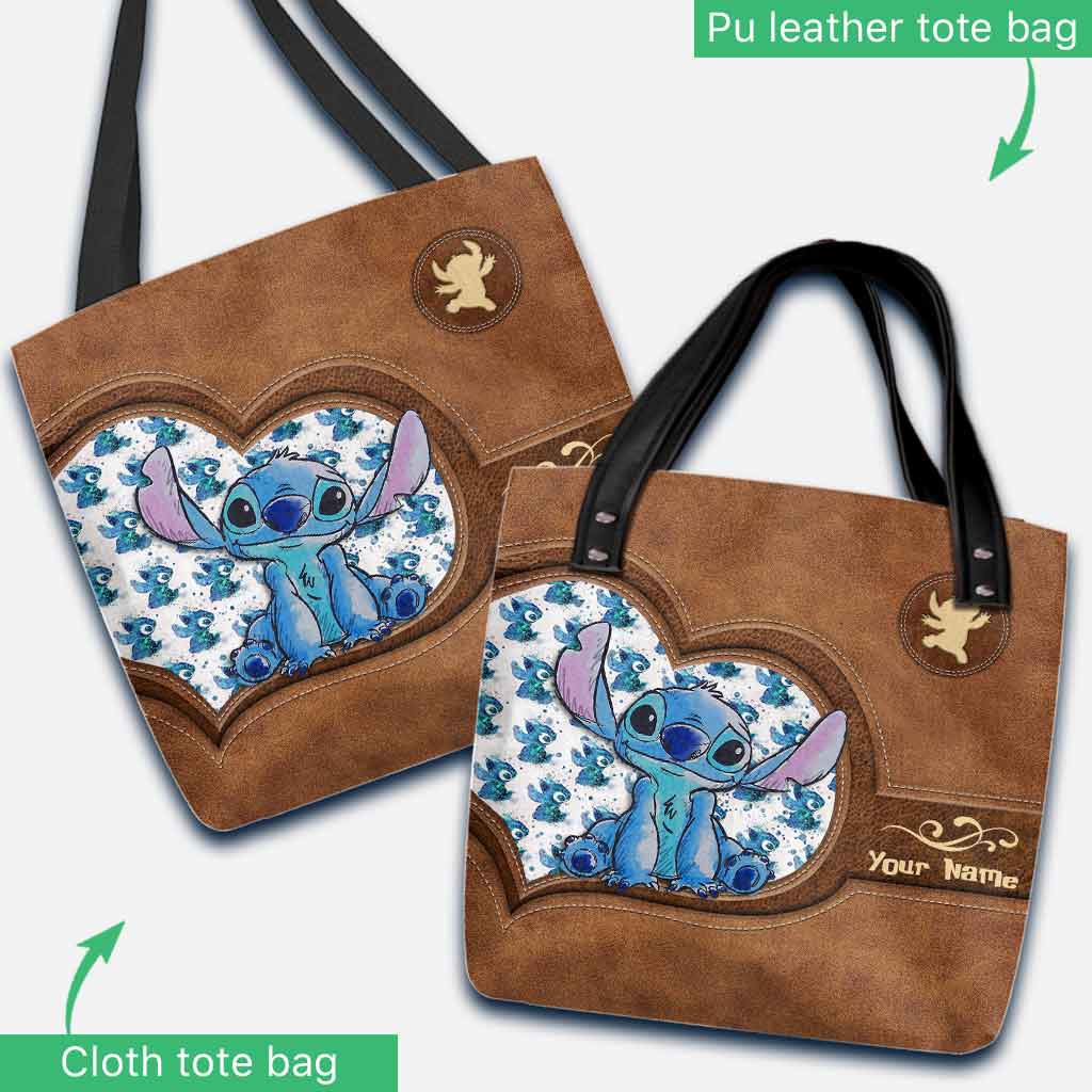 Personalized Tote Bag with Stitch Design Custom Name Gift for Mom