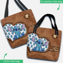 Load image into Gallery viewer, Personalized Tote Bag with Stitch Design Custom Name Gift for Mom
