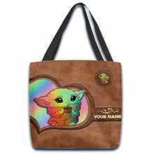 Load image into Gallery viewer, Personalized Faux Leather Tote Bag Custom Name Gift

