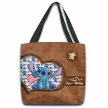 Load image into Gallery viewer, Personalized Independence Day Tote Bag with Stitch Design for Family
