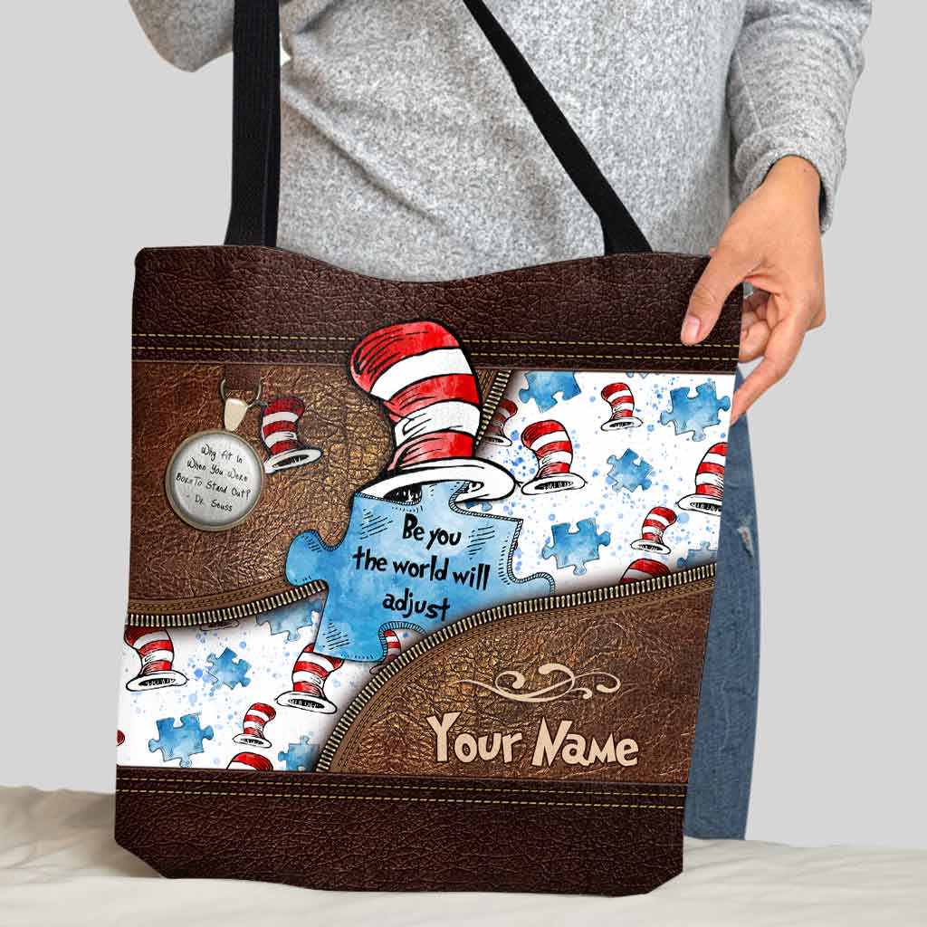 Personalized Autism Awareness Tote Bag Custom Name Gift