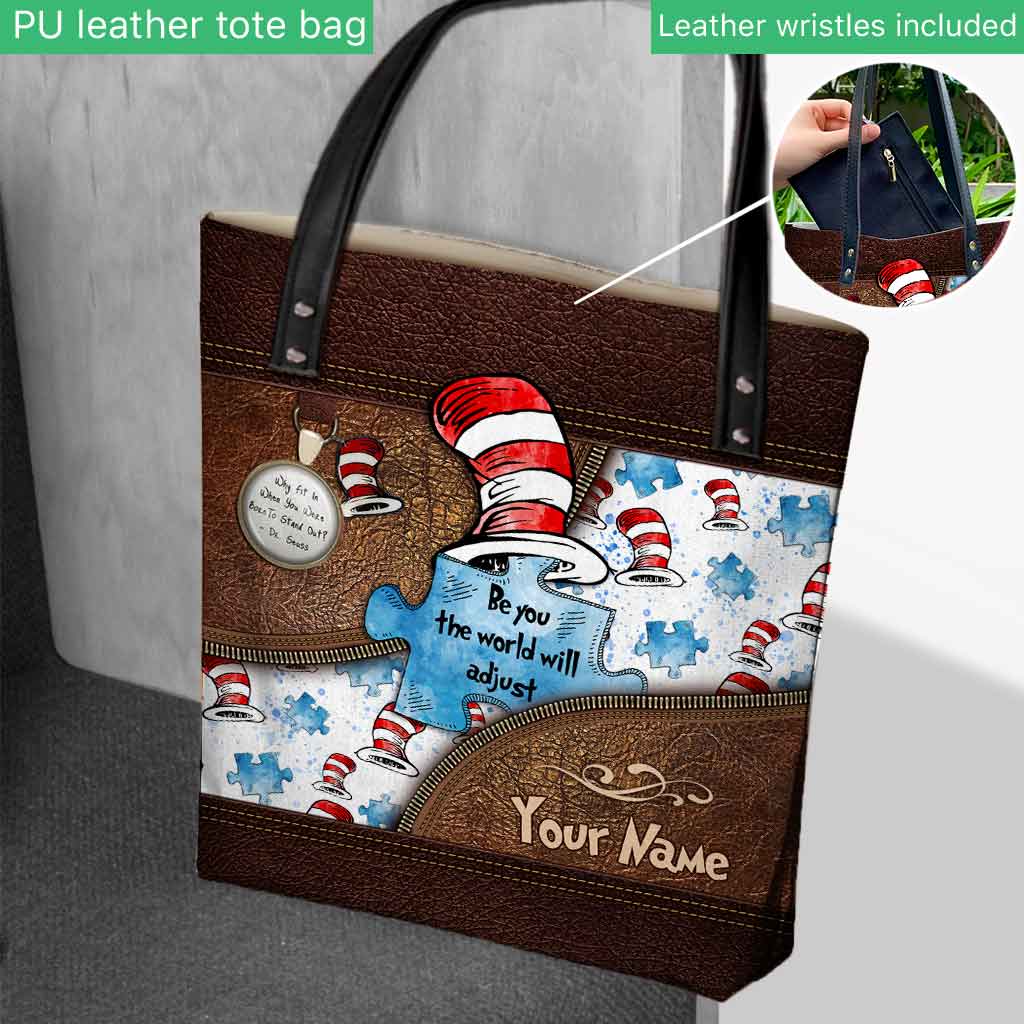 Personalized Autism Awareness Tote Bag Custom Name Gift
