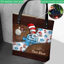 Load image into Gallery viewer, Personalized Autism Awareness Tote Bag Custom Name Gift
