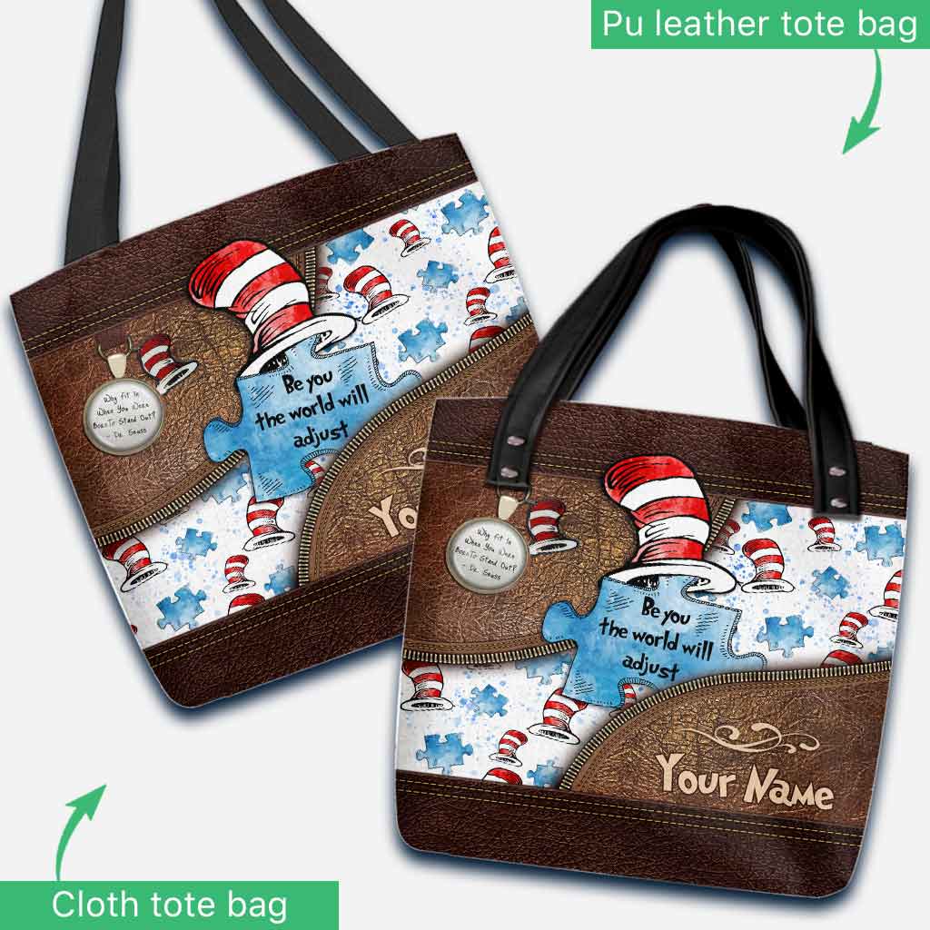 Personalized Autism Awareness Tote Bag Custom Name Gift