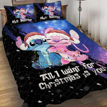Load image into Gallery viewer, Personalized Ohana Quilt Set Christmas Gift for Couple
