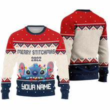 Load image into Gallery viewer, Personalized Merry Stitchmas Christmas Sweater for Family
