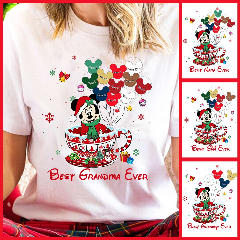 Personalized Christmas T-shirt & Hoodie for Grandma - Best Grandma Ever Gift