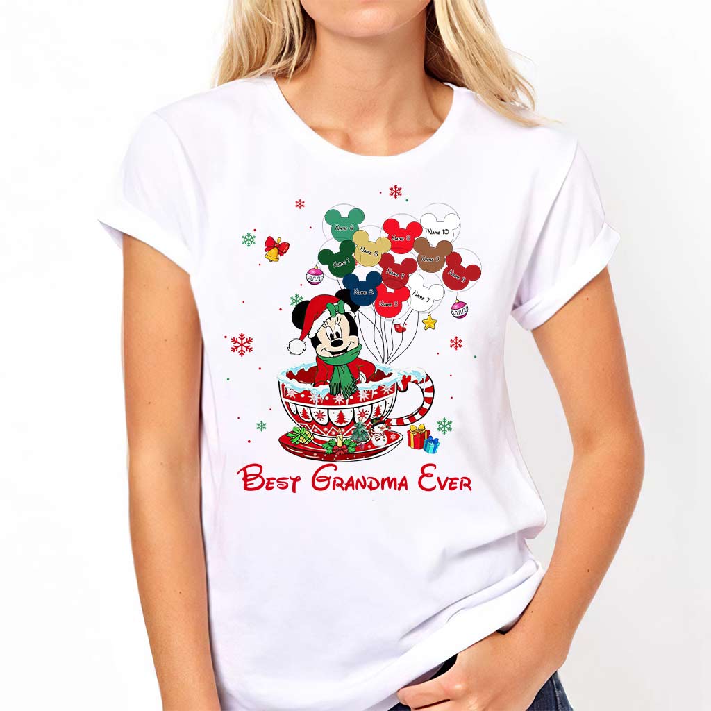 Personalized Christmas T-shirt & Hoodie for Grandma - Best Grandma Ever Gift