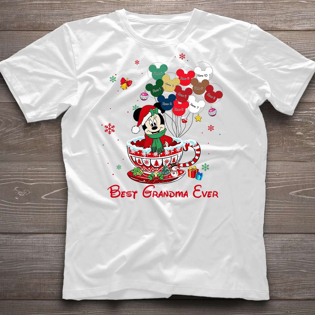 Personalized Christmas T-shirt & Hoodie for Grandma - Best Grandma Ever Gift