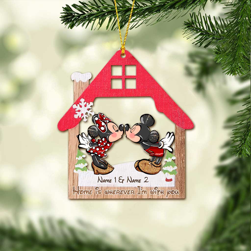 Personalized Christmas Mouse Ornament Custom Names Gift