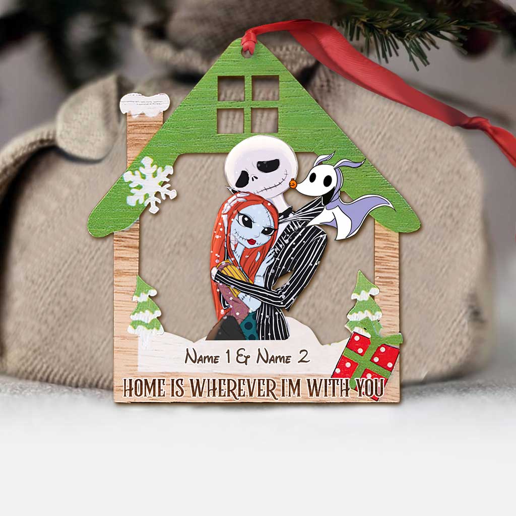 Personalized Christmas Ornament Home Is Wherever I Am Gift