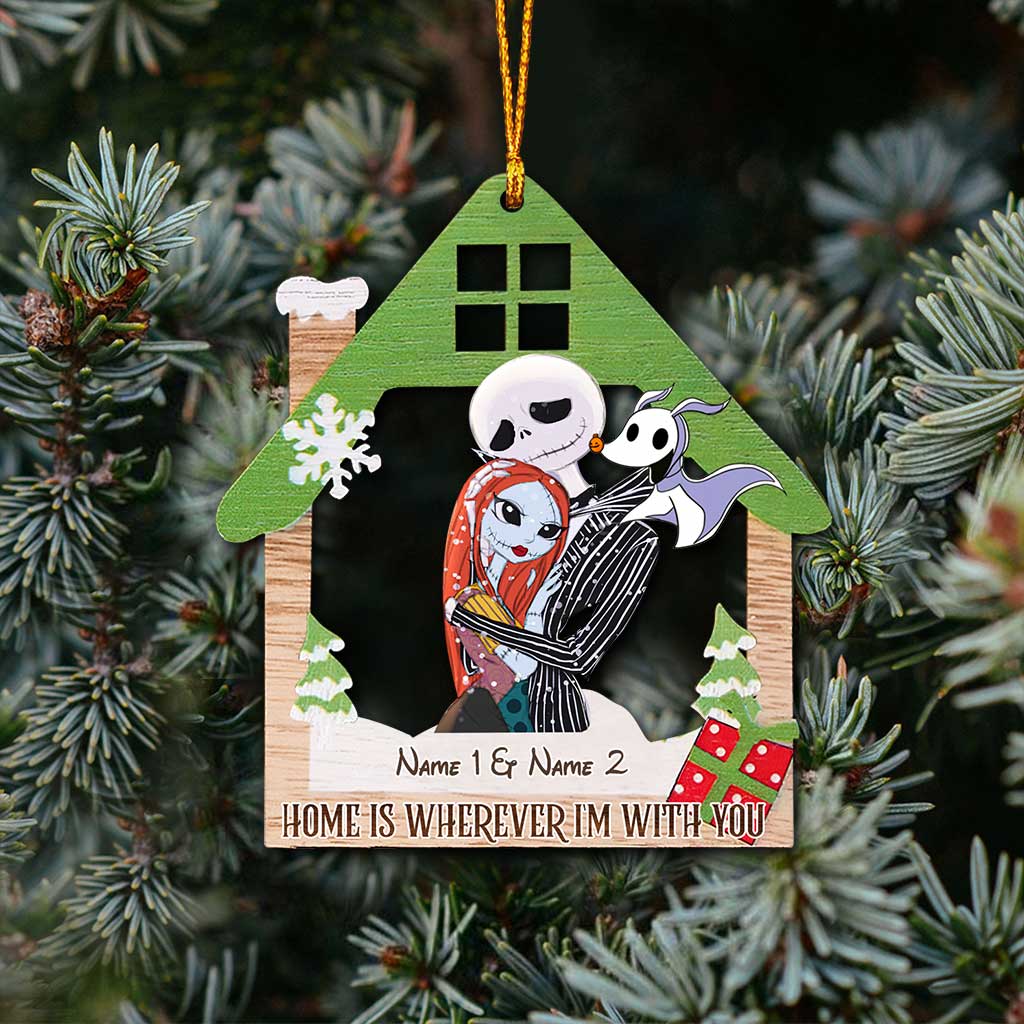 Personalized Christmas Ornament Home Is Wherever I Am Gift