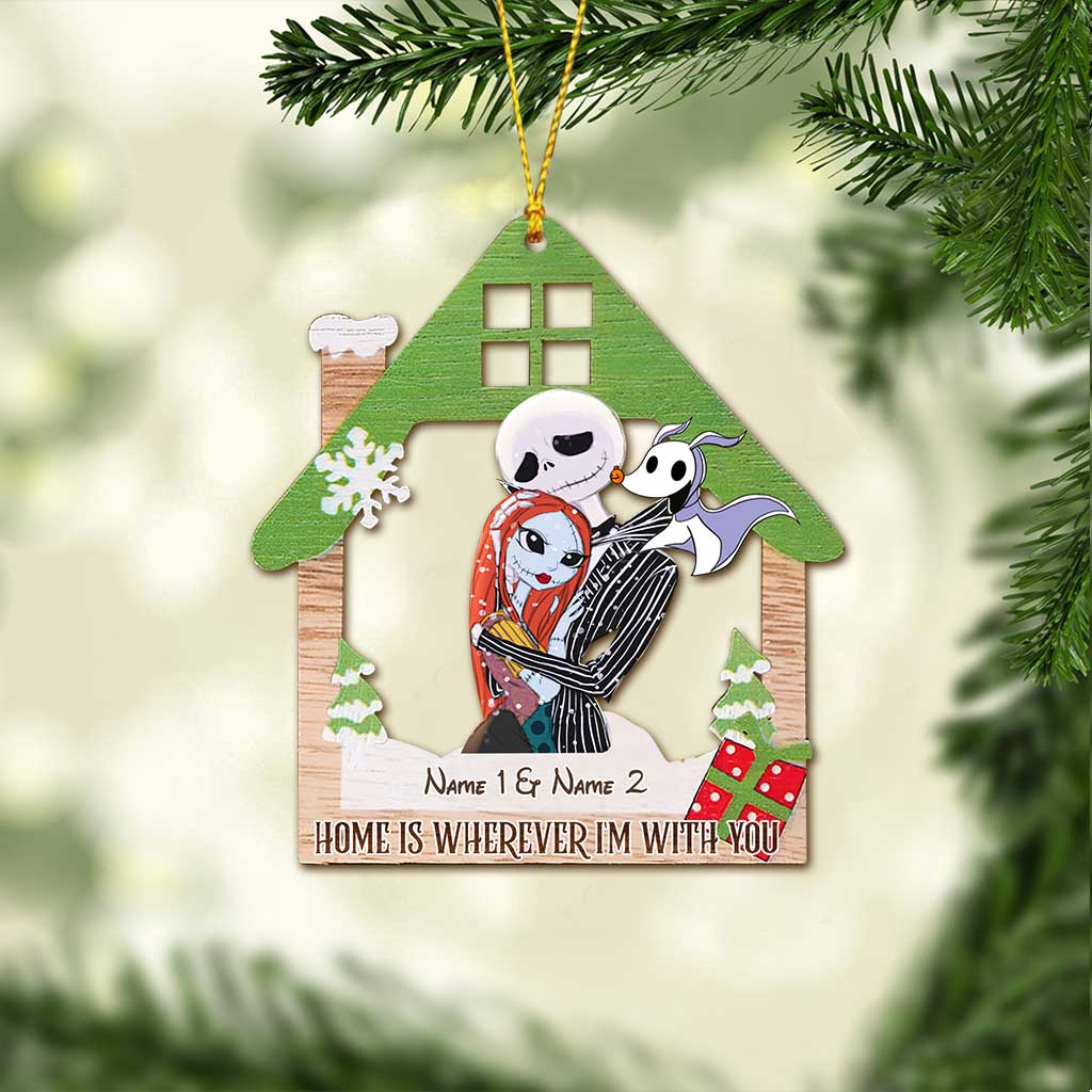 Personalized Christmas Ornament Home Is Wherever I Am Gift