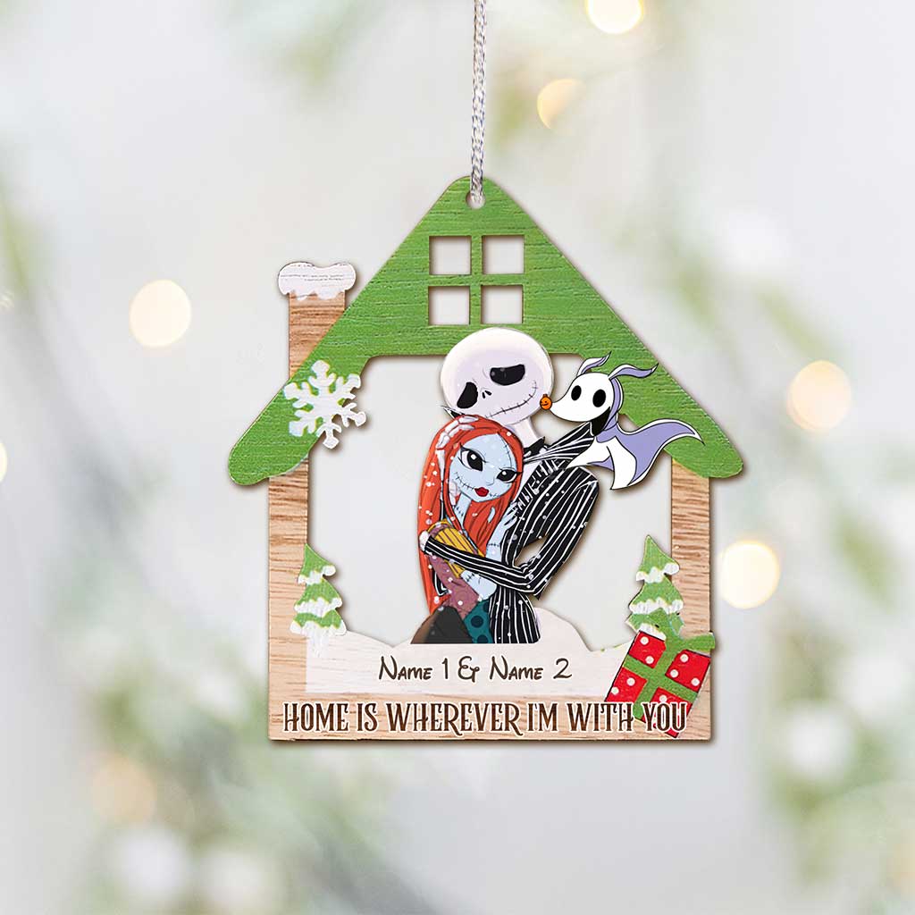 Personalized Christmas Ornament Home Is Wherever I Am Gift