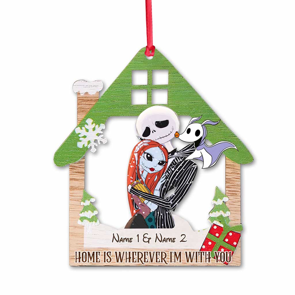 Personalized Christmas Ornament Home Is Wherever I Am Gift