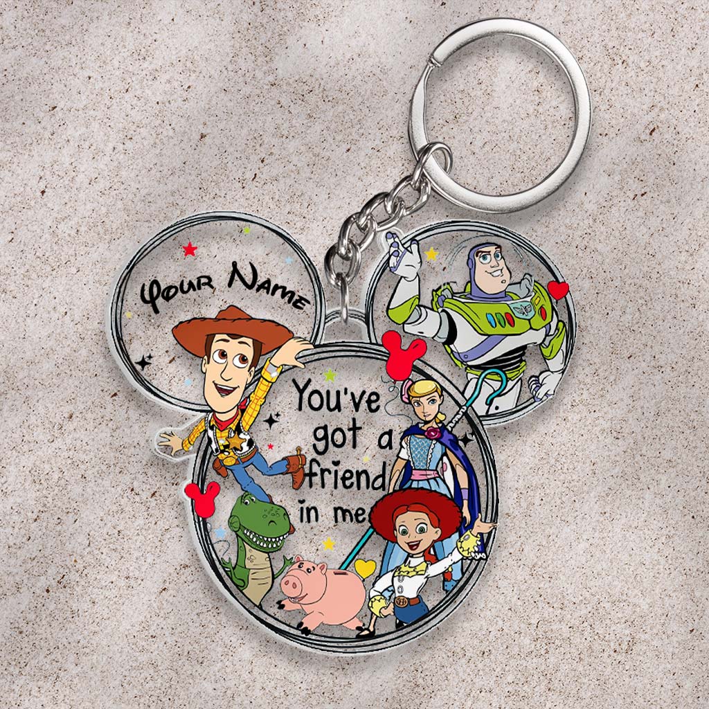 Personalized Wonderland Mouse Keychain Custom Name Gift for Kids