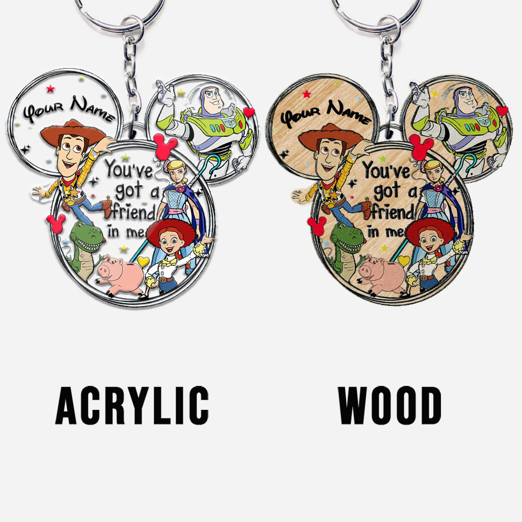 Personalized Wonderland Mouse Keychain Custom Name Gift for Kids