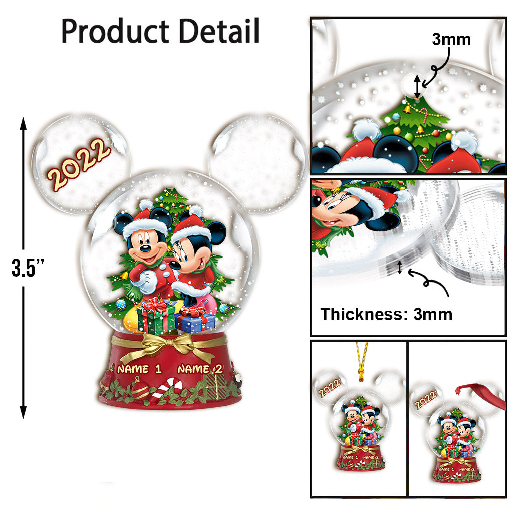 Personalized Winter Wonderland Mouse Acrylic Ornament Gift