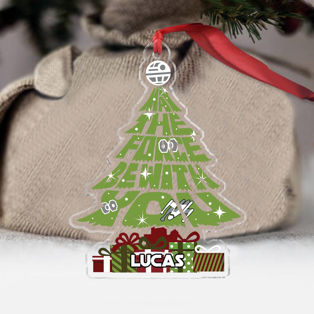 Personalized Acrylic Christmas Ornament May The Force Be With You Gift