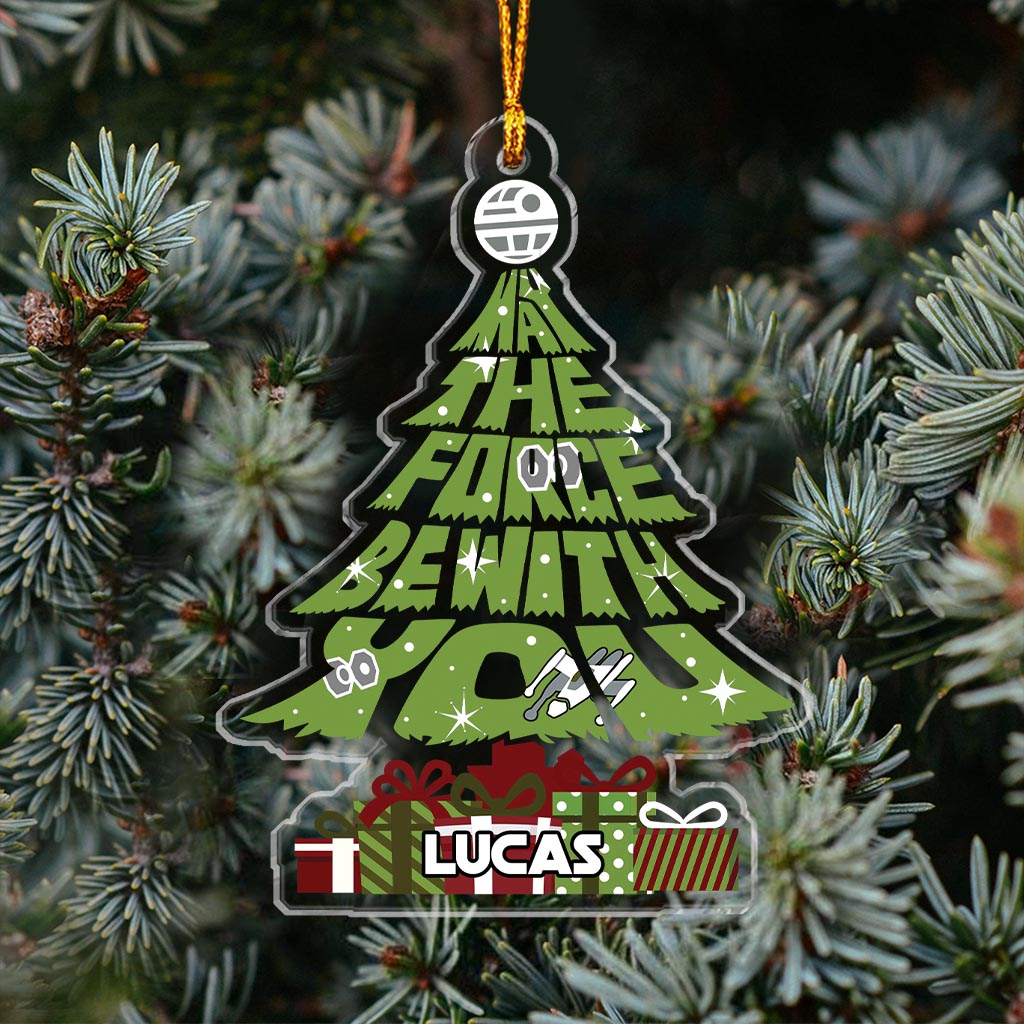 Personalized Acrylic Christmas Ornament May The Force Be With You Gift
