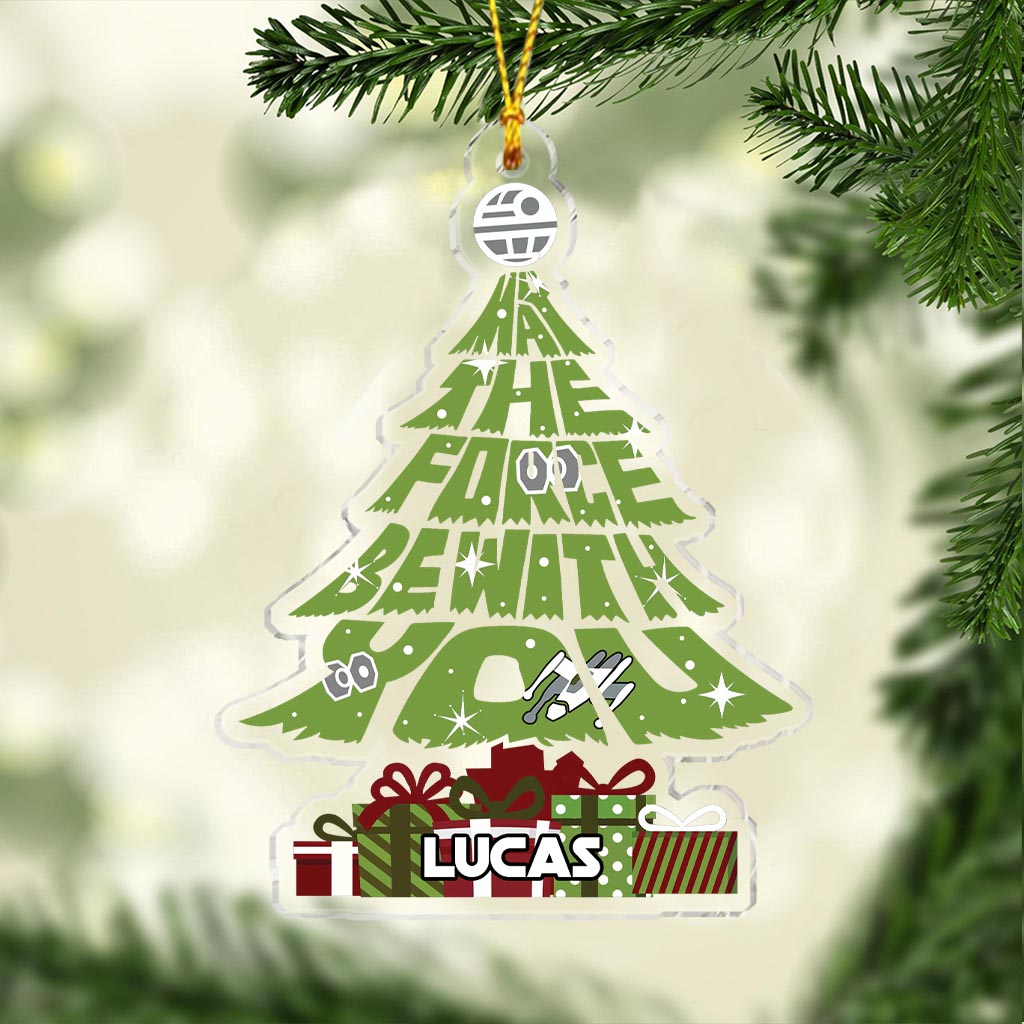 Personalized Acrylic Christmas Ornament May The Force Be With You Gift