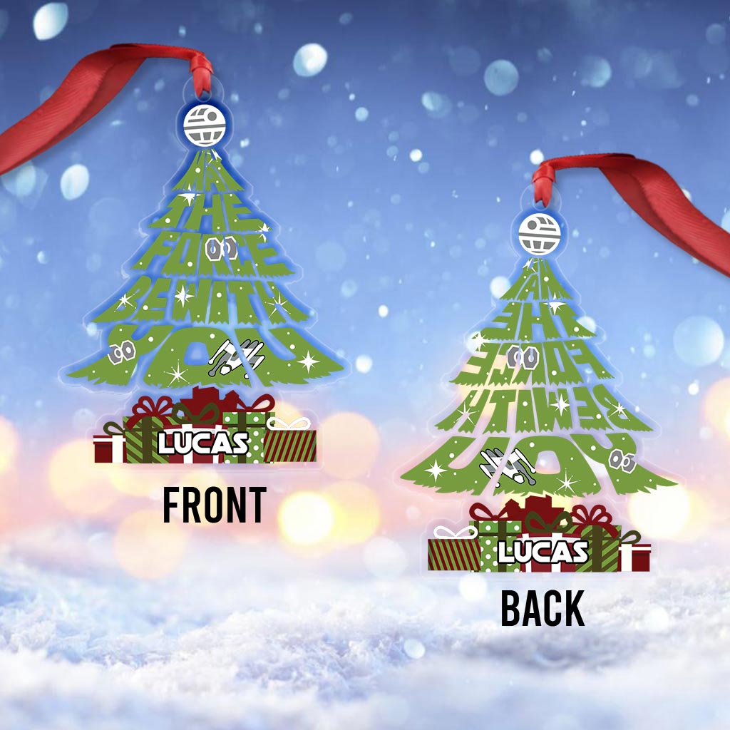 Personalized Acrylic Christmas Ornament May The Force Be With You Gift
