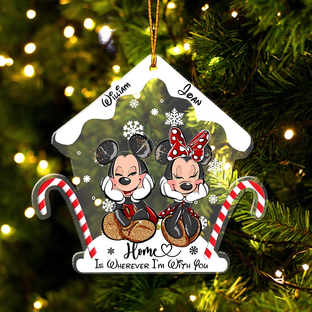 Personalized Christmas Mouse Ornament Custom Names Gift
