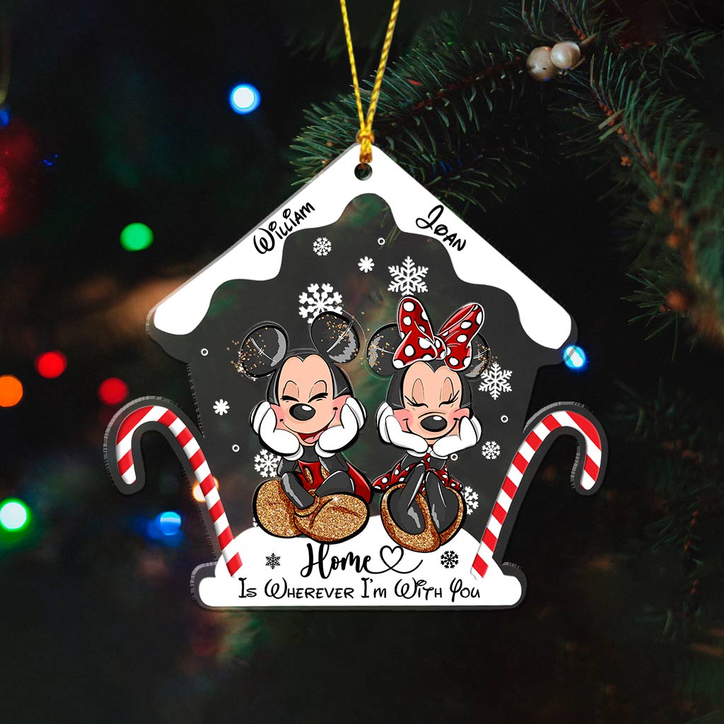 Personalized Christmas Mouse Ornament Custom Names Gift