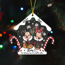 Load image into Gallery viewer, Personalized Christmas Mouse Ornament Custom Names Gift
