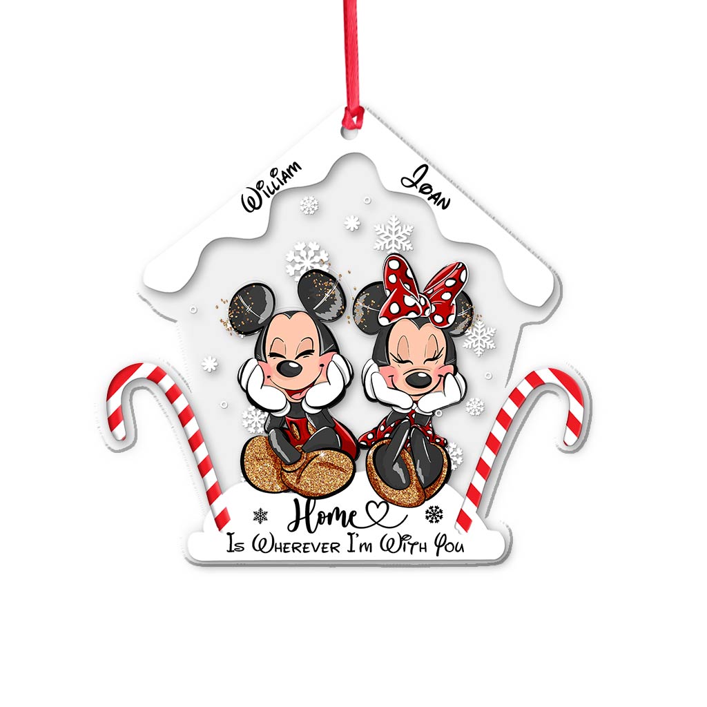 Personalized Christmas Mouse Ornament Custom Names Gift