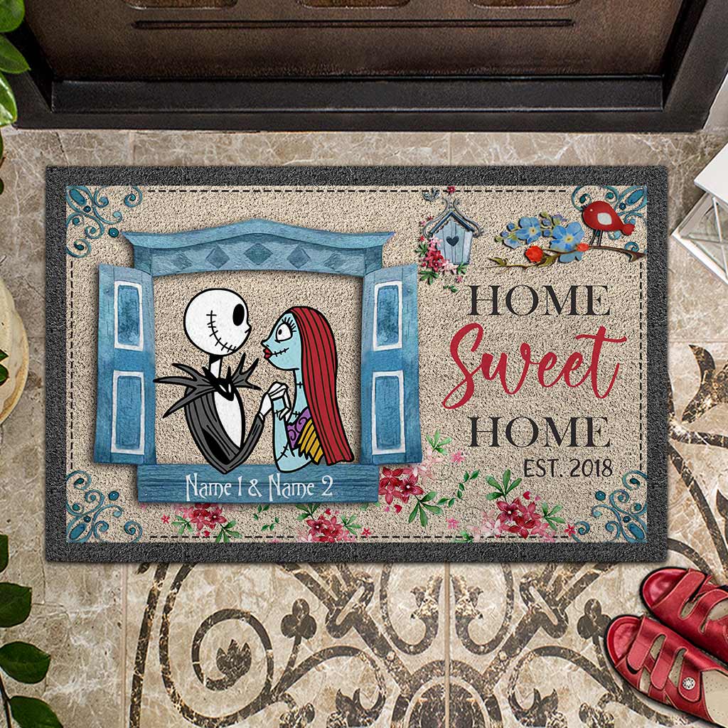 Personalized Nightmare Doormat Custom Names Gift for Home