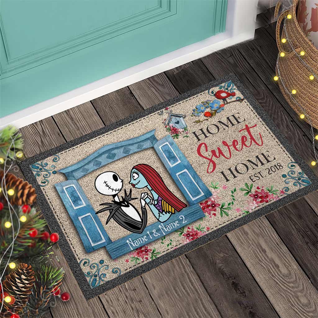 Personalized Nightmare Doormat Custom Names Gift for Home