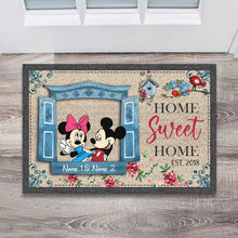Load image into Gallery viewer, Personalized Home Sweet Home Doormat Custom Names Gift
