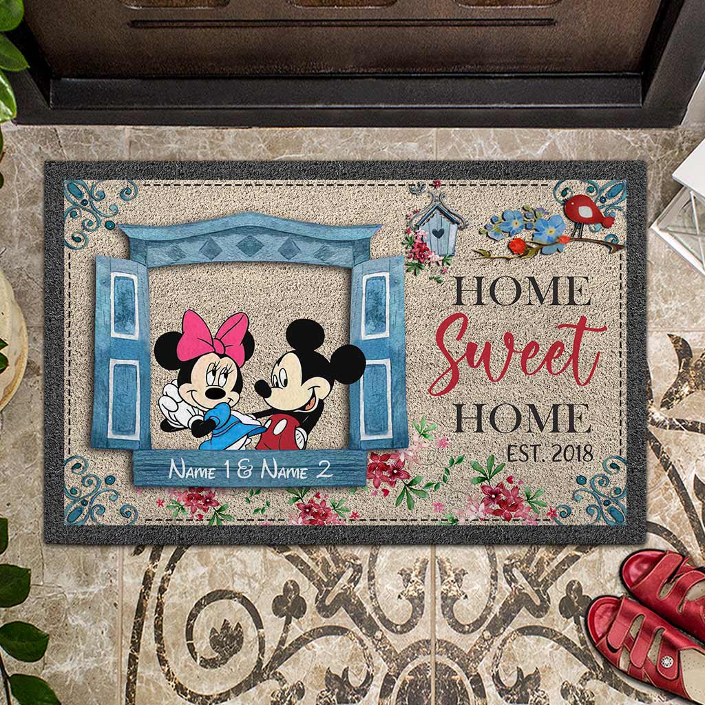 Personalized Home Sweet Home Doormat Custom Names Gift