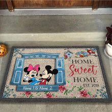 Load image into Gallery viewer, Personalized Home Sweet Home Doormat Custom Names Gift

