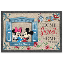 Load image into Gallery viewer, Personalized Home Sweet Home Doormat Custom Names Gift
