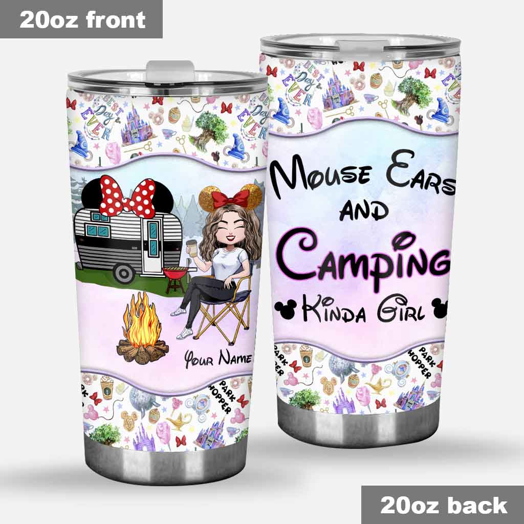 Personalized Camping Kinda Girl Tumbler Custom Name Gift